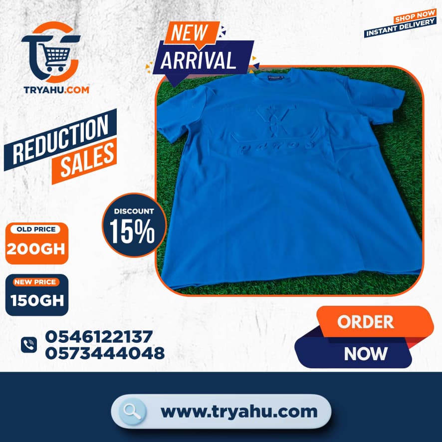 Heavy 100% Cotton T-Shirts for Men | Stylish & Durable | Tryahu Ghana